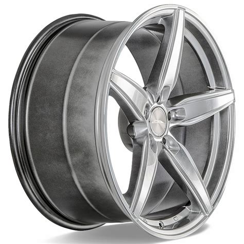 19 Staggered Ace Alloy Wheels Couture Hyper Silver With Machined Face