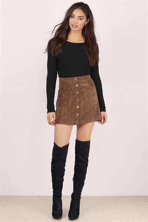 American Woman Faux Suede Skirt Tobi