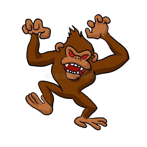 Angry Monkey Stock Vector Illustration Of Clip Wild 33033107