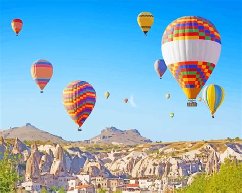 Hot Air Balloons Cappadocia Paint By Number Paint By Numbers For Sale