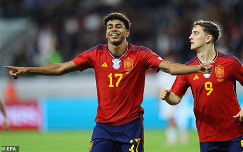 Lamine Yamal Scores Again For Spain As Year Old Barcelona Wonderkid