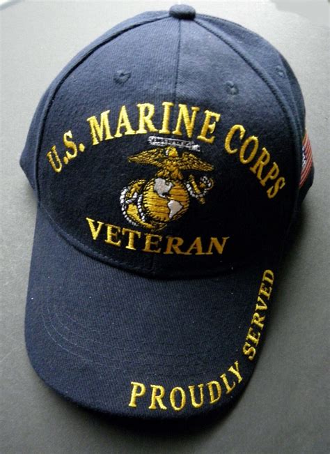 Usmc Marine Corps Veteran Marines Embroidered Baseball Cap Cordon Emporium