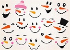 Snowman Faces svg/Snowman Face printable/Christmas svg/ | Etsy