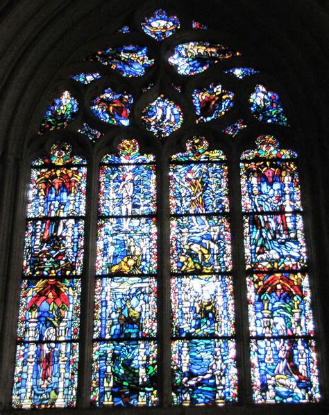 Vitrail du baptême, cathédrale de Quimper - Le blog de acbx41