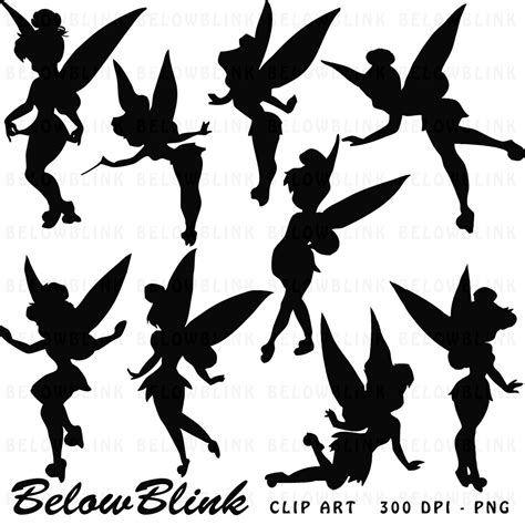 Tinkerbell Black And White Disney Fly Clipart Black And White