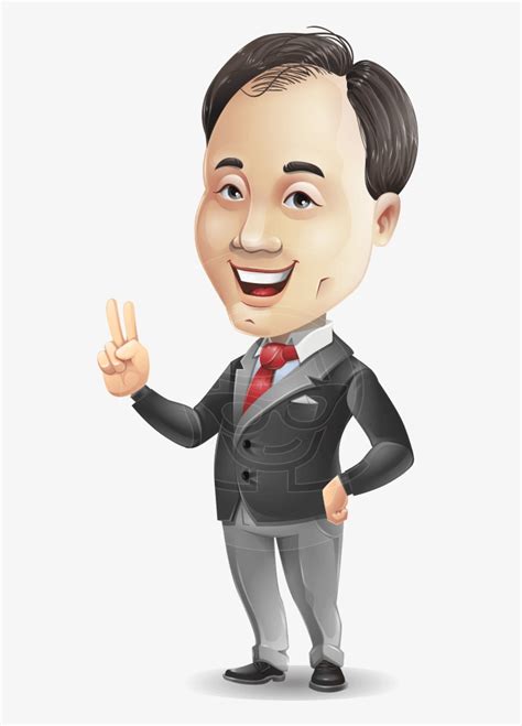 Asian Businessman Cartoon Vector Character Business Man Cartoons