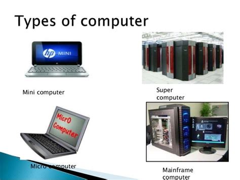 According to purpose, computers are either general purpose or specific purpose. Different Types of Computer :Based on Size,Purpose and ...