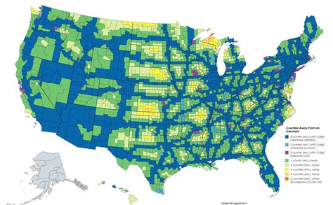 Interstate Highway Coverage By Us County United States Map 50 States