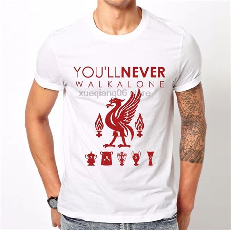 Liverpool Fc T Shirt Ynwa White Tshirt Mens Womens Unisex Youll Never Walk Alone In T Shirts