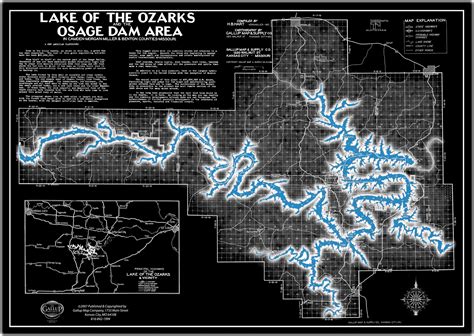 Lake Of The Ozarks Map Brilliant Reverse With Cove Names