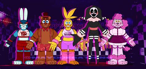 Here Are My Fnaf 2 Main Cast Redesigns From My Fnaf Au Im Making R