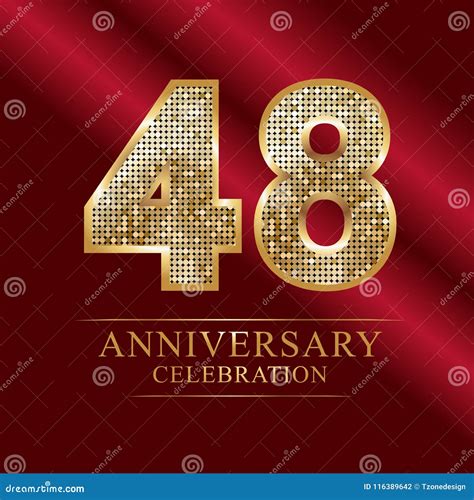48 Years Anniversary Celebration Logotype48th Years Anniversary Red