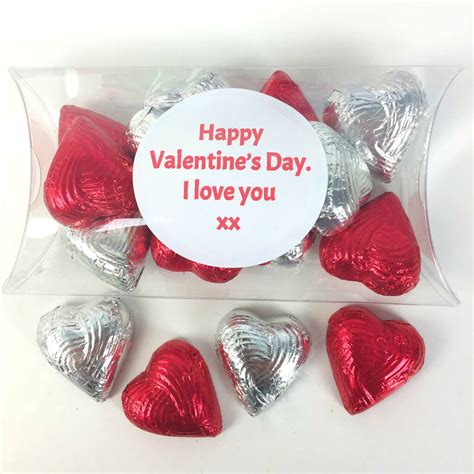 Personalised Favour With Foiled Chocolate Hearts By Cocoapod Chocolates
