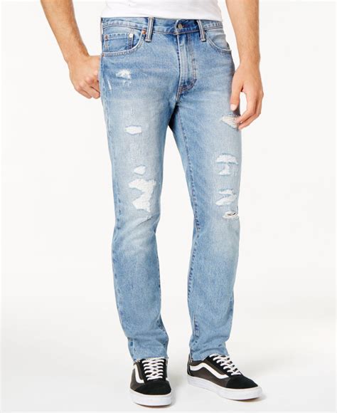 Levis Mens 511tm Slim Fit Cropped Raw Hem Jeans In Blue For Men Lyst