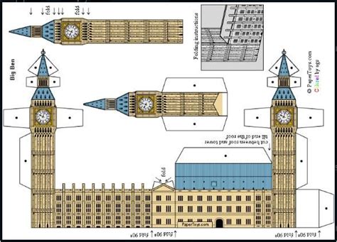 Papermau Easy To Build Big Ben Clock Tower Paper Model By Papertoys