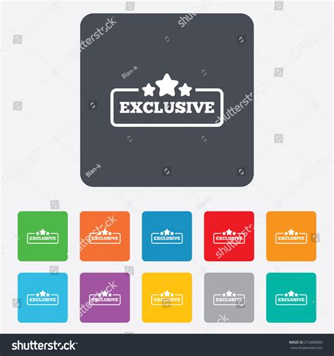 Exclusive Sign Icon Special Offer Stars Stock Vector Royalty Free
