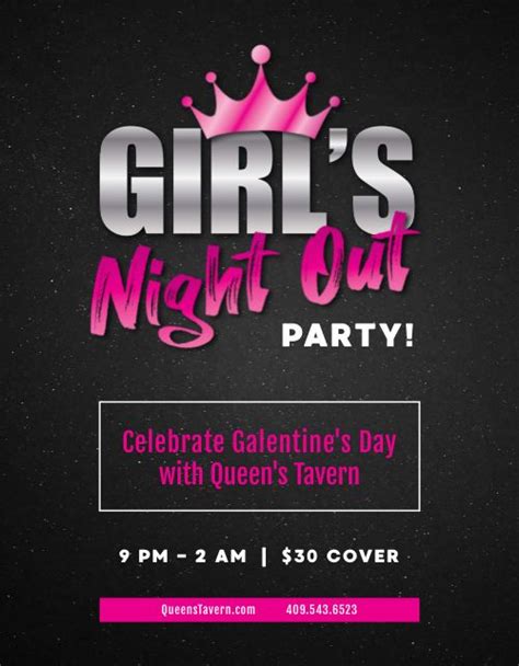 Girls Night Out Flyer Template By Musthavemenus