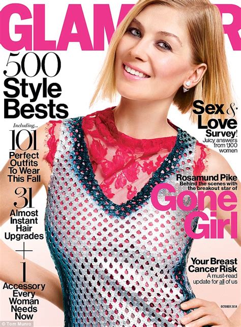 Gone Girl S Rosamund Pike Talks Pregnancy In Glamour Daily Mail Online
