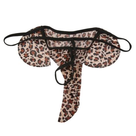1pc Mens Lingerie Novelty Sexy G String Thong Funny Underwear Leopard
