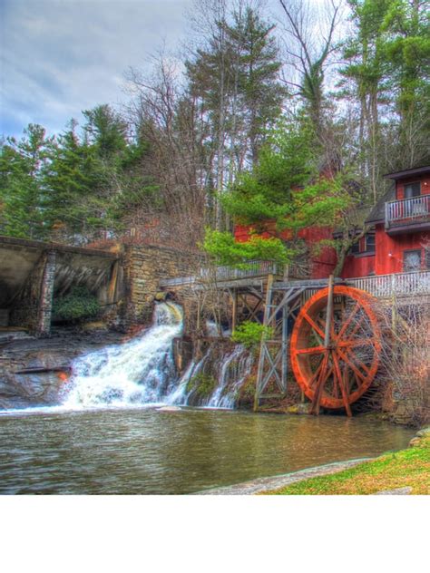 Old Grist Mill Flat Rock North Carolina Red House