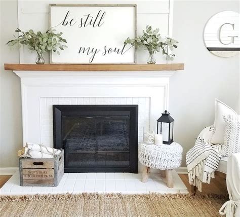 Gorgeous 80 Incridible Rustic Farmhouse Fireplace Ideas Makeover Htt