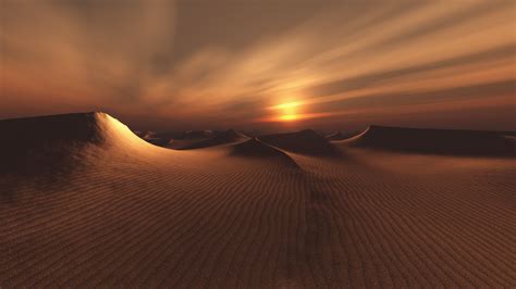 Desert Under Golden Hour Desert Sunset Hd Wallpaper Wallpaper Flare