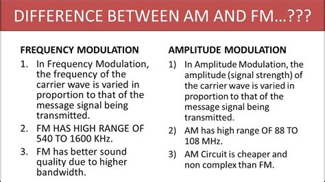 Difference Between Am And Fm Slidedocnow
