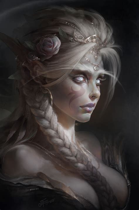 Women Portrait Fantasy Art Elves Mythology Eye Lady Darkness Art Model Fictional