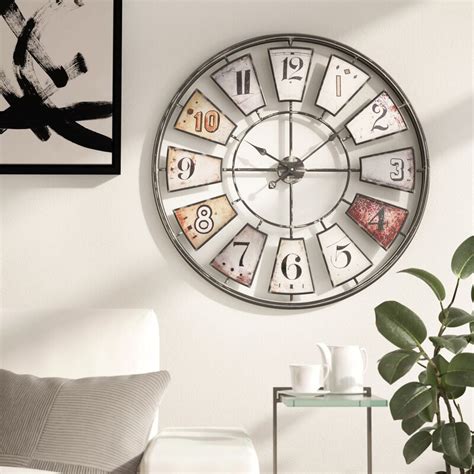 August Grove Oversized 35 Wall Clock And Reviews Wayfair