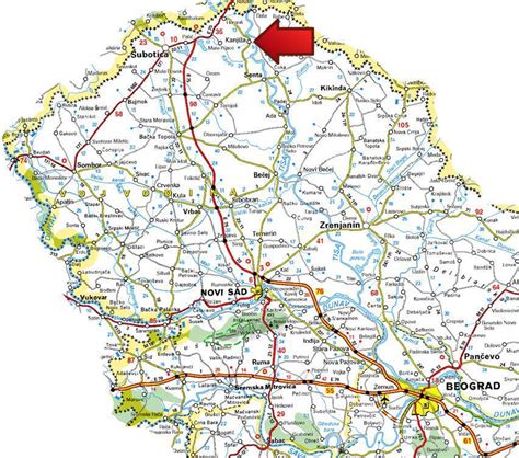 Auto Karta Vojvodine Karta