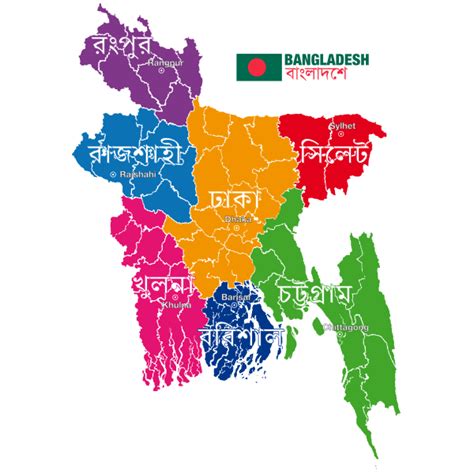 Bangladesh Political Map Free Svg