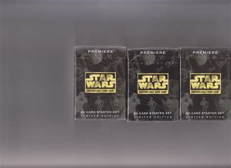 The list is sorted by side, card type and then card title (alphabetically) and shows set and rarity. STAR WARS CUSTOMIZABLE CARD GAME CCG - 3 x 60 .. (401905421) ᐈ Köp på Tradera