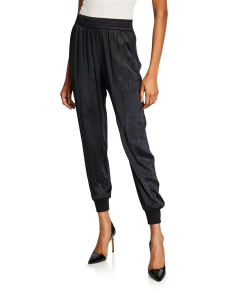 Cami Nyc The Sadie Silk Charmeuse Jogger Pants In Black Save 58 Lyst