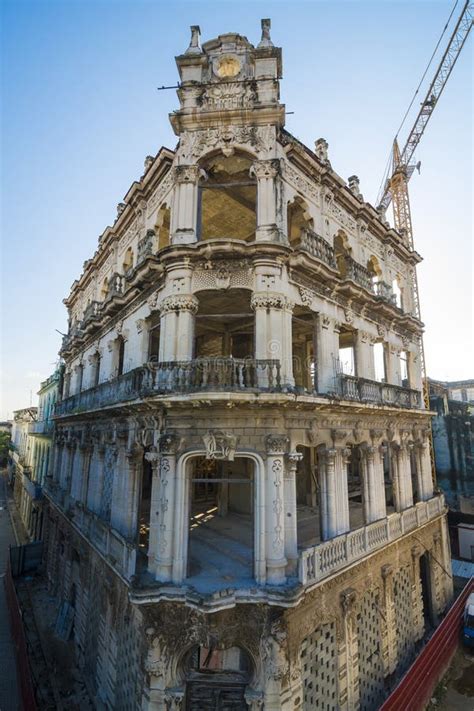 Art Deco Building Restoration Old Havana Editorial Photography Image