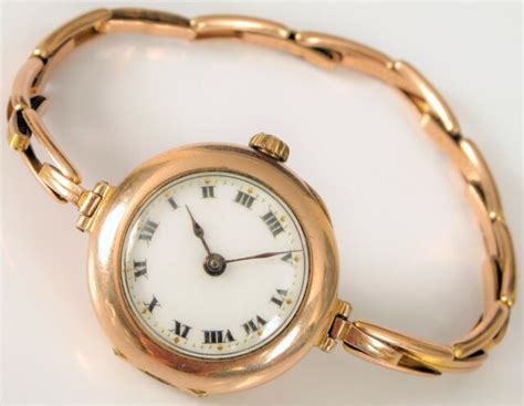 Antique 1920 Art Deco Ladies Rolex Wrist Watch 9k Rose Gold Case