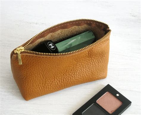 Small Leather Pouch Small Tan Leather Clutch Leather Etsy