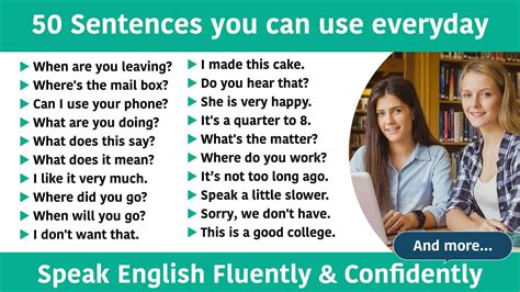 50 Sentences You Can Use Everyday Speak English Fluently