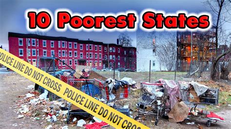 10 Poorest States In 2023poverty In America Youtube