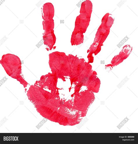 Red Handprint Image And Photo Free Trial Bigstock