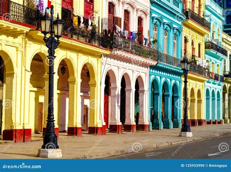 Colorful Colonial Buildings In Havana Stock Photo Image Of Habana