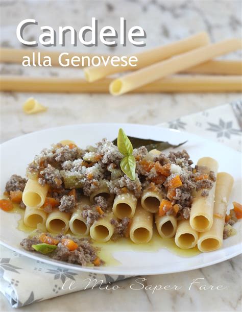 Candele Alla Genovese Ricetta Pasta Al Ragù In Bianco