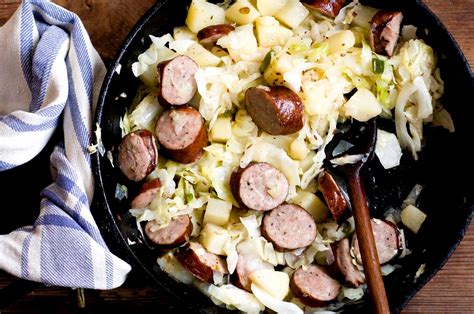 Sausage Potato And Cabbage Skillet Fry Homesick Texan