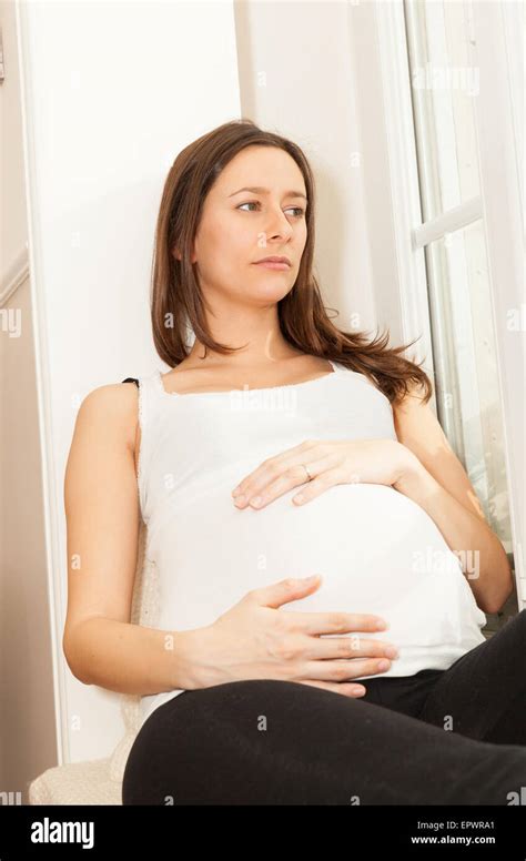 Sad Pregnant Woman Stock Photo Alamy