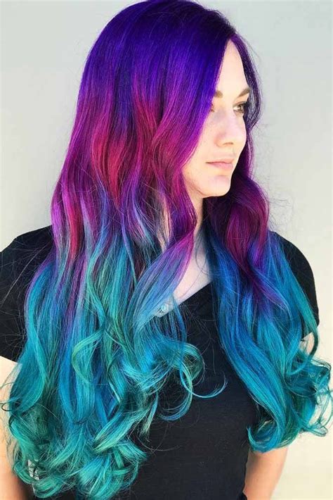 37 blue ombre hair styles for daring women teal hair brunette hair color teal hair color