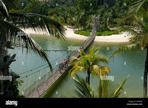 Suspension Bridge Linking The Southern Most Point Of Continental Asia