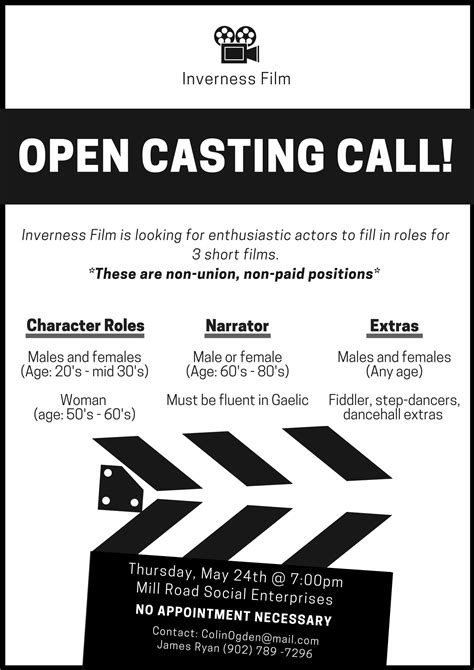 Open Casting Call In Inverness