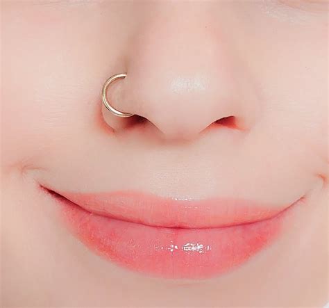 16 Gauge Nose Ring Piercing Septum Jewelry 14k Gold Filled Customizable Size