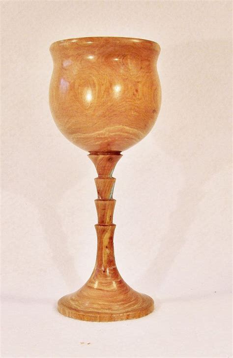 Lathe Turned Decorative Wooden Goblet Torno De Madera Madera De Madera
