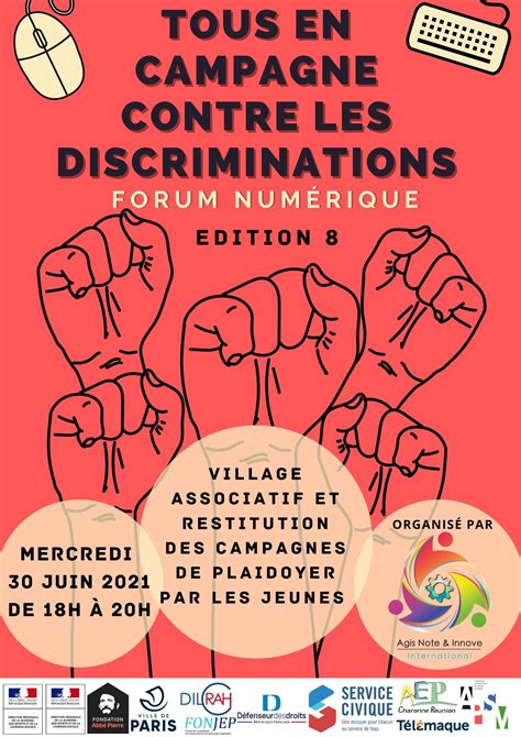 Forum Tous En Campagne Contre Les Discriminations 2021 Ani International