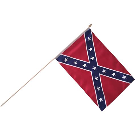 Rebel Flag Confederate Battle Flag 12 X 18 Inch On Stick